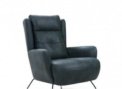 Modern black armchair living room designer seating furniture textile upholstery fabric